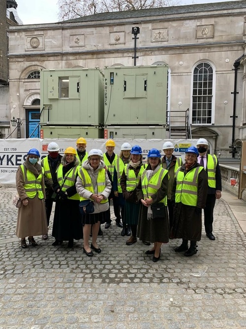 Hard hat tour for the Court spouses